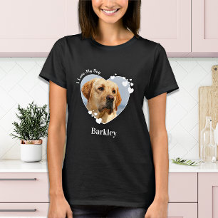 Personalisiert I Liebe Mein Hund Herz Niedliches T T-Shirt
