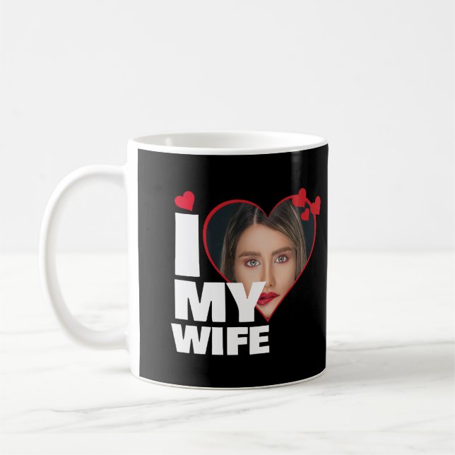 Personalisiert I Liebe Meine Ehefrau Herz Foto Kaffeetasse (Links)