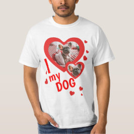 Personalisiert I Liebe meines Hundes Foto Text T-Shirt