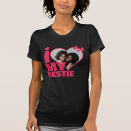 Personalisiert I Liebe My Bestie Heart Foto T-Shirt