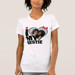 Personalisiert I Liebe My Bestie Heart Foto T-Shirt<br><div class="desc">Custom Personalisiert One Of A Kind Foto Heart Shirts von Ricaso - Liebe Herz Foto Template Design .. einfach fügen Sie Ihr eigenes Foto zu diesem großen maßgeschneiderten T - Shirt mit fett I LIEBE MY BESTIE (fügen Sie Ihren eigenen Text oder verlassen, wie es ist) einfach zu personalisieren .....</div>