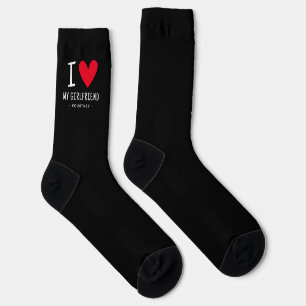 Personalisiert "I Liebe My Girlfriend" Valentine Socken