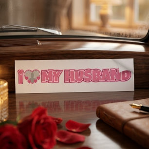Personalisiert I Liebe My Husband - Add Husband Fo Autoaufkleber