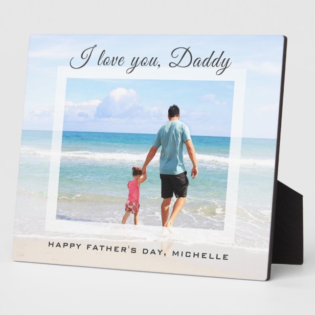 Personalisiert I Liebe Sie Daddy Custom Foto Fotoplatte (Seite)