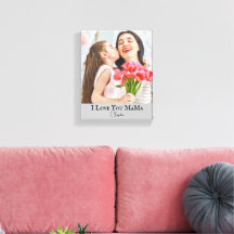 Personalisiert I Liebe Sie mama Foto Script Canva