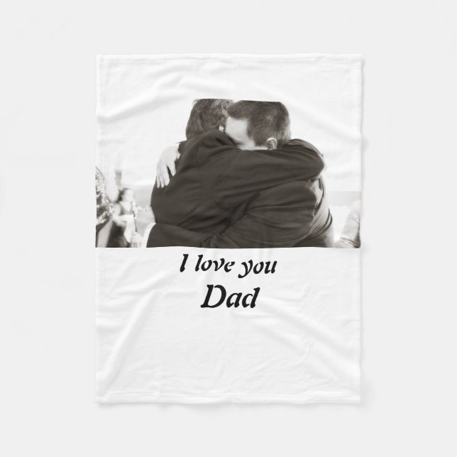 Personalisiert I Liebe Sie Vater Foto Fleecedecke (Vorderseite)