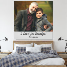 Personalisiert I Liebe You Grandpa Foto Script