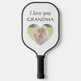 Personalisiert I Liebe you Oma Kids Foto Name Pickleball Schläger