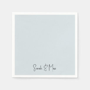 Personalisiert Ice Blue Wedding Napkins Serviette