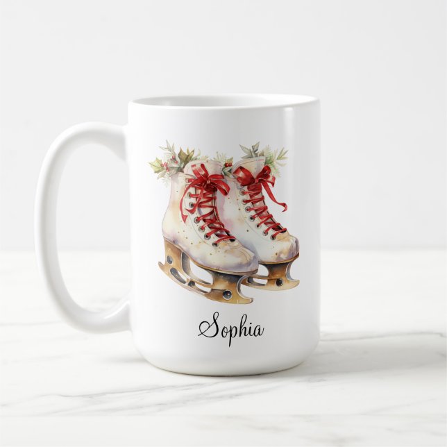 Personalisiert Ice Skaten Tasse Individuelle Name (Links)