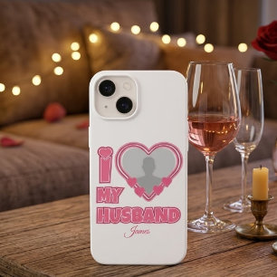 Personalisiert Ich liebe meinen Mann – Foto & Name Case-Mate iPhone 14 Hülle