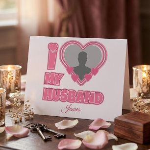 Personalisiert Ich liebe meinen Mann – Foto & Name Einladung