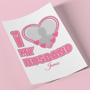 Personalisiert Ich liebe meinen Mann – Foto & Name Flyer