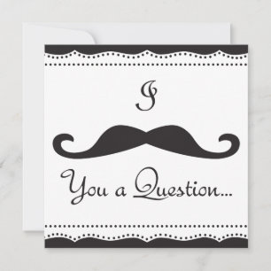 PERSONALISIERT, ich Mustache Ihnen ein Q! Hochzeit Einladung