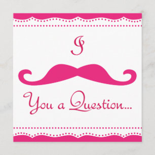 PERSONALISIERT, ich Mustache Ihnen ein Q! Hochzeit Einladung