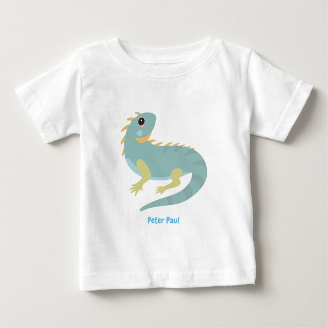 Personalisiert Iguana Lizard Baby T - Shirt (Vorderseite)