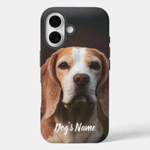 Personalisiert Ihr Beagle Dog Foto & Name iPhone 16 Hülle