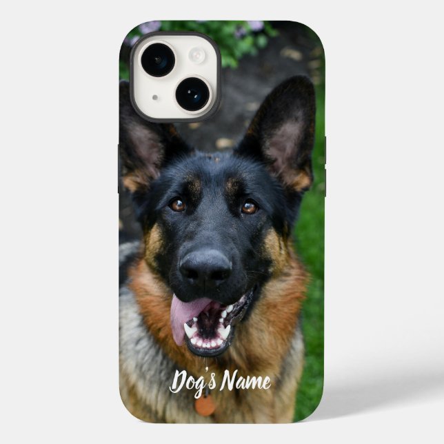 Personalisiert Ihr deutsches Schäferhund Foto & Na Case-Mate iPhone Hülle (Rückseite)