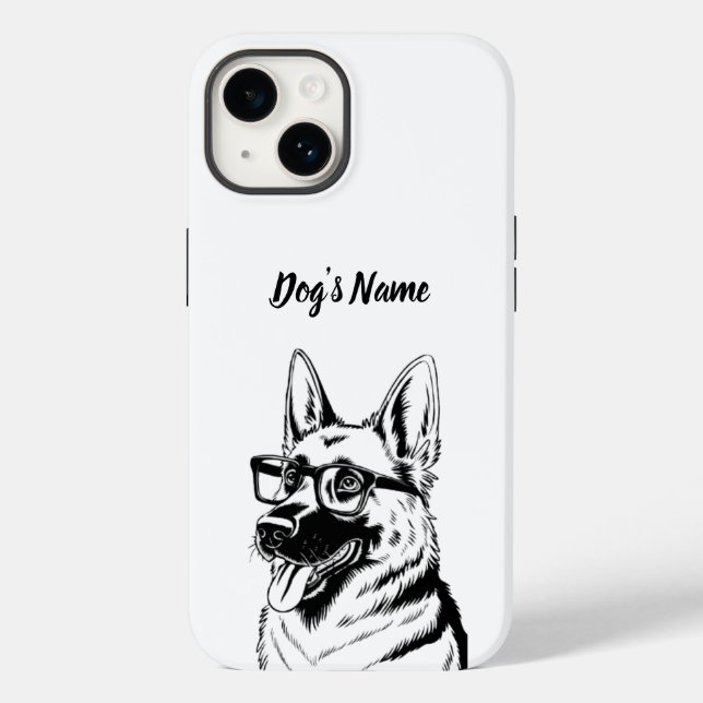 Personalisiert Ihr deutsches Schäferhund Foto & Na Case-Mate iPhone Hülle (Rückseite)