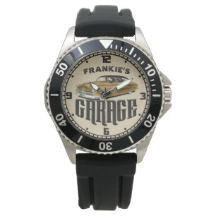 Personalisiert IHR NAME 1950 Mercury Merc Garage Armbanduhr