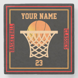 Personalisiert IHR NAME Basketball Steinuntersetzer