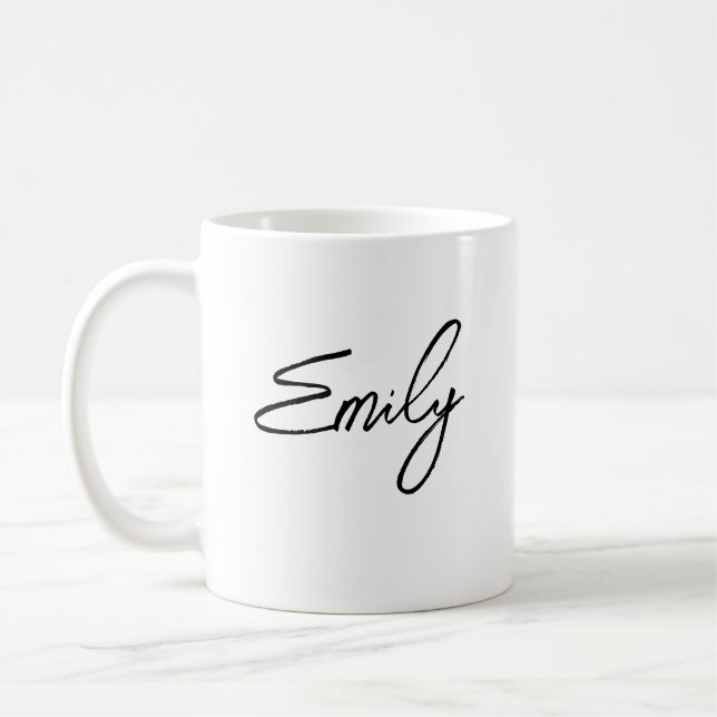 Personalisiert Ihr Name, Benutzerdefinierter Name, Kaffeetasse (Links)