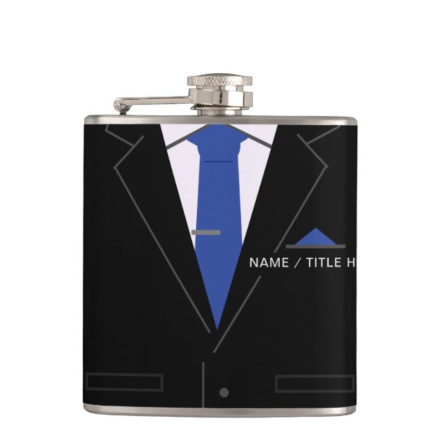 Personalisiert Ihr Name Flask Funny Business-Gesch Flachmann (Vorderseite)