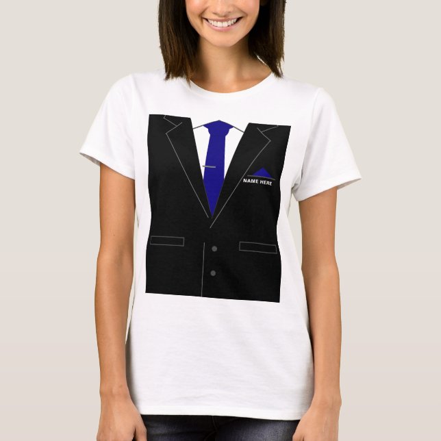 Personalisiert Ihr Name Funny Business Anzug T - S T-Shirt (Vorderseite)
