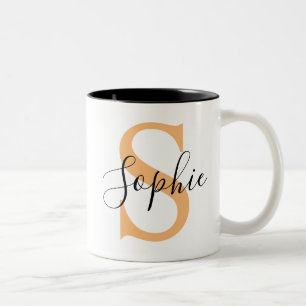 Personalisiert Ihr Name, Individuelle Name, Geburt Zweifarbige Tasse