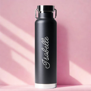 Personalisiert Ihr Name Script Black Wedding Gesch Trinkflasche
