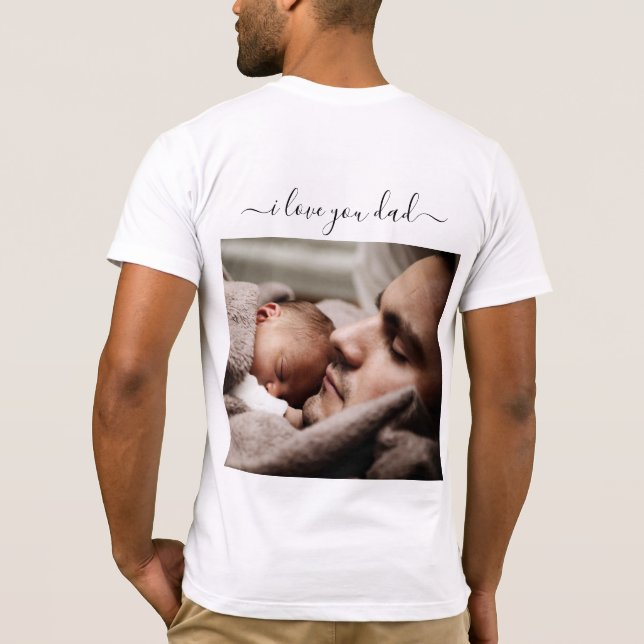 Personalisiert Ihr Vater Foto T - Shirt I Liebe VA (Rückseite)