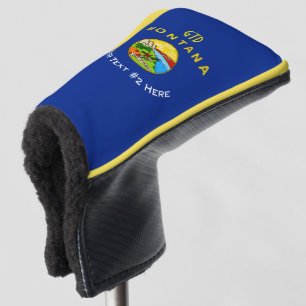 Personalisiert Ihre Text-Montana-Staats-Flagge auf Golf Headcover