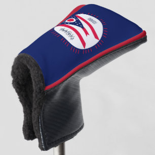 Personalisiert Ihre Text-Ohio-Staats-Flagge auf a Golf Headcover