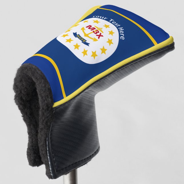 Personalisiert Ihre Text-Rhode Island Golf Headcover (3/4 Vorderseite)