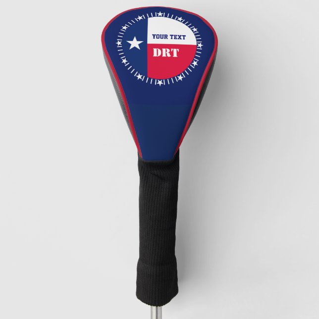 Personalisiert Ihre Text-Texas-Staats-Flagge auf a Golf Headcover (Vorderseite)