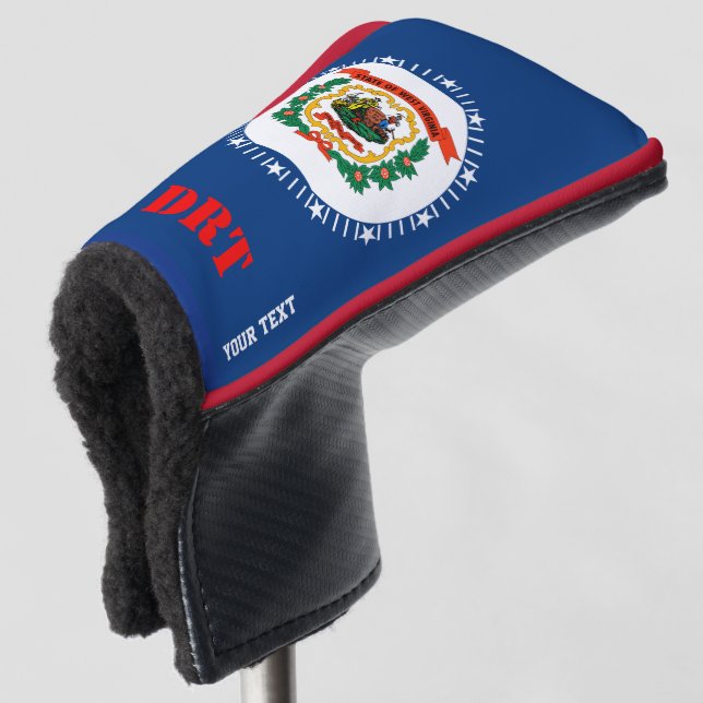 Personalisiert Ihre Text-West- Golf Headcover (3/4 Vorderseite)
