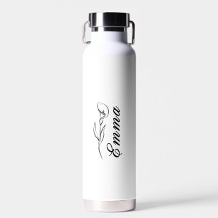 Personalisiert Ihren Namen Floral Water Flasche