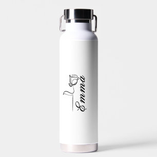 Personalisiert Ihren Namen Floral Water Flasche