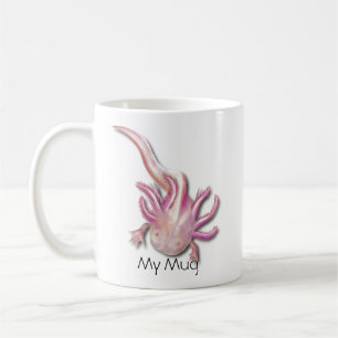 Personalisiert Illustriertes Albino Axolotl Kaffeetasse