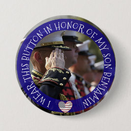 Personalisiert im Gedächtnis meines Sohnes Button