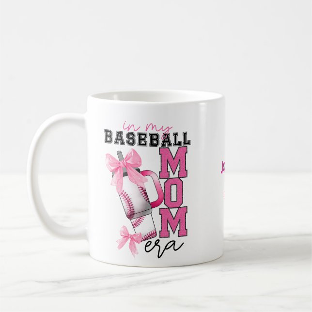 Personalisiert in meiner Baseball-Mama Kaffeetasse (Links)
