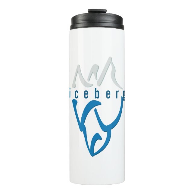 Personalisiert Inspiration Blue Abstrakt Iceberg Thermosbecher (Vorderseite)