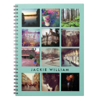 Personalisiert Instagram Foto Mini Blue Notebook