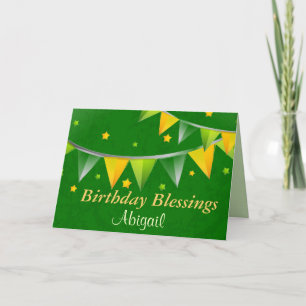 Personalisiert Irish Birthday Segen Scripture Karte
