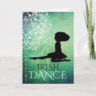 Personalisiert Irish Dance Beautiful Green Mandala Karte