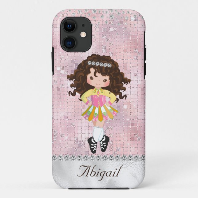 Personalisiert Irish Dance Brünett Girl Soft Shoe Case-Mate iPhone Hülle (Rückseite)