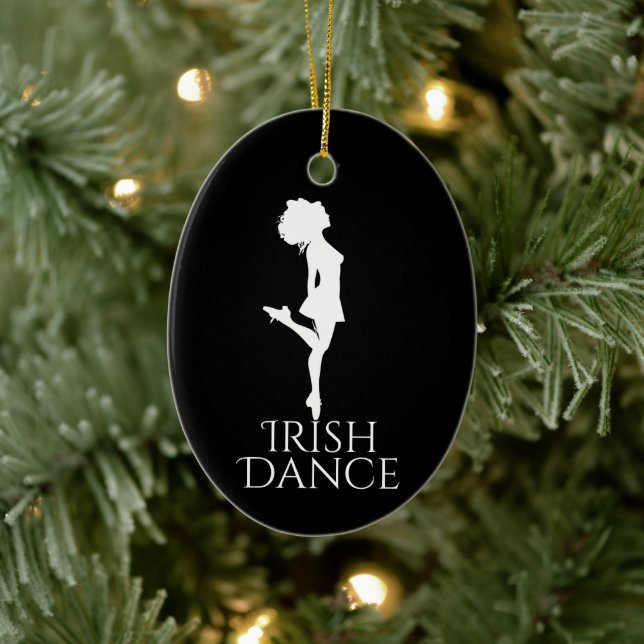 Personalisiert Irish Dance Hard Shoe Weihnachten Keramik Ornament (Baum)