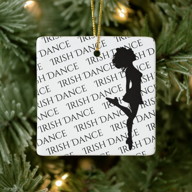 Personalisiert Irish Dance Hard Shoe Weihnachten Keramikornament (Baum)
