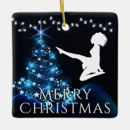 Personalisiert Irish Dance Soft Shoe Blue Weihnach Keramikornament