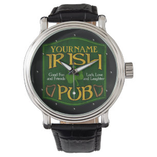 Personalisiert Irish Pub Sign Armbanduhr